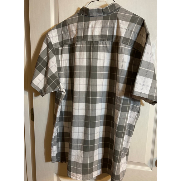 Columbia Mens Grey Plaid Shirt Button Front with Collar. Size XL - Picture 2 of 3